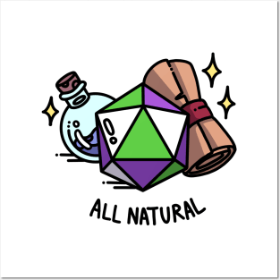 All Natural Genderqueer DnD D20 Posters and Art